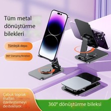 Leca Alüminyum Alaşımlı Cep Telefonu Tutucusu Masaüstü Standı Katlanır Teleskopik Metal Cep Telefonu Tutucusu (Yurt Dışından)