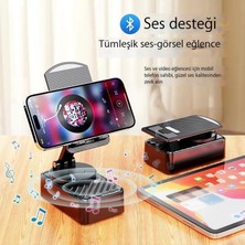 Leca Bluetooth Hoparlör Sesli Cep Telefonu Tutucusu Dönen Katlanır Cep Telefonu Tutucusu (Yurt Dışından)