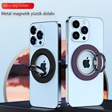 Span Apple'a Uygun Manyetik Halkalı Metal Cep Telefonu Tutucusu Güçlü Manyetik Tutucu (Yurt Dışından)