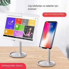 Span Evrensel Alüminyum Alaşımlı Masaüstü Cep Telefonu Standı Tembel Selfie Başucu Tablet Bilgisayar Destek Diski (Yurt Dışından)