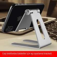 Span Cep Telefonu Standı Masaüstü Standı Ayarlanabilir Metal Tablet Şarj Tabanı (Yurt Dışından)