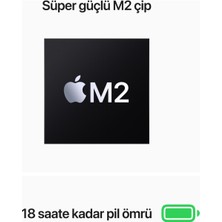 Apple MacBook Air M2 16GB 256GB SSD macOS 13" Taşınabilir Bilgisayar Gece Yarısı MC7X4TU/A