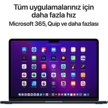 Apple MacBook Air M2 16GB 256GB SSD macOS 13" Taşınabilir Bilgisayar Gece Yarısı MC7X4TU/A