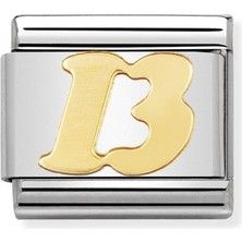 Nomination 18K Altınlı Paslanmaz Çelik Composable Klasik Iyi Şanslar -09_13- Renkli