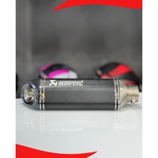 Atk Akrapovic Egzoz Universal Motosiklet Egzozu Tüp Egzoz Siyah