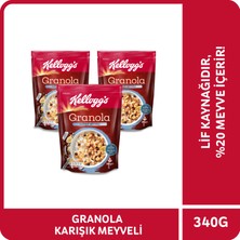 Kellogg's Granola Karışık Meyveli 340 Gr x 3 Adet,%20 Meyve İçerir, Lif Kaynağı