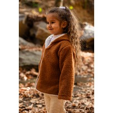 Luckka Heritage Heritage Puffy Astarlı Peluş Bebek Çocuk Ceket - Kopüşonlu Peluş Mont - Ztpufceket