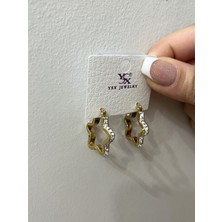 Gracia Accessory Taşlı Yıldızlı Mini Çelik Küpe