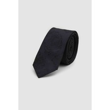D'S Damat Siyah Desenli 5,5 cm Kravat