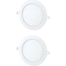 Neo Vista 6 W LED Slim Panel Armatür - Sıva Altı 2'li Paket 6500 K Beyaz Işık 600 Lümen A+ Enerji Tasarruflu