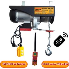 Shun Elektrikli Mini Vinç - 150/300 kg Caraskal B Sınıfı - 10/20 mt Wifi ve Kablolu Kontrol Kumanda