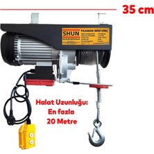 Shun Elektrikli Mini Vinç - 150/300 kg Caraskal B Sınıfı - 10/20 mt Wifi ve Kablolu Kontrol Kumanda