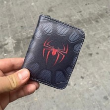 Köstebek Siyah Spider Web Kısa Cüzdan
