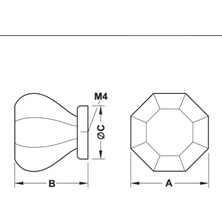 Hafele Diamond Düğme Kulp Mat Pirinç Renkli 3'lü Avantaj Paket