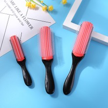 Danlu S 155MM Kadın Saç Tarak 9-Satır Detangler Saç Derisi Masaj Tarak Kıvırcık Saç Fırçası Denman Fırça Düz Kıvırcık Islak Saç Fırçası Şekillendirici Aracı (Yurt Dışından)