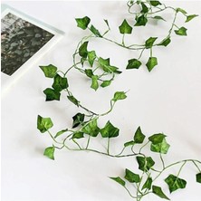 Temalife Dekoratif Yapraklı 1 Dal Yapay Sarmaşık 2.30 Metre Yılbaşı Süsü Ledsiz