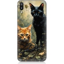 Teknomeg Samsung Galaxy M10 Uyumlu Orman Kedileri  Desenli Silikon Kılıf