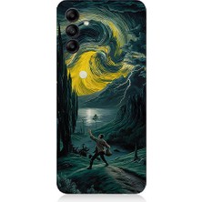 Teknomeg Samsung Galaxy M14 Uyumlu Van Gogh Yolu Desenli Silikon Kılıf