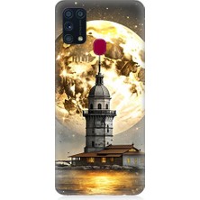 Samsung Galaxy M31 Uyumlu Kız Kulesi  Desenli Silikon Kılıf