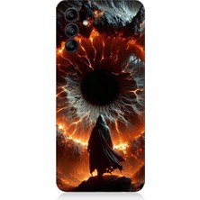 Teknomeg Samsung Galaxy M14 Uyumlu Ateş Çemberi  Desenli Silikon Kılıf