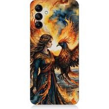 Teknomeg Samsung Galaxy M34 Uyumlu Anka Kuşu  Desenli Silikon Kılıf