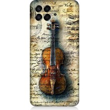 Teknomeg Samsung Galaxy M33 Uyumlu Eski Keman  Desenli Silikon Kılıf