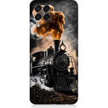 Teknomeg Samsung Galaxy M33 Uyumlu Kara Tren  Desenli Silikon Kılıf