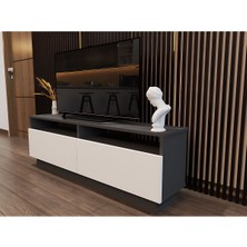 Albero Mobilya Albero Niche Tv Ünitesi 145 cm Antrasit-Beyaz