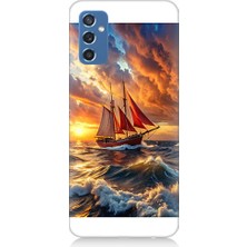 Teknomeg Samsung Galaxy M52 Uyumlu Renkli Yelken  Desenli Silikon Kılıf