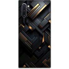 Teknomeg Samsung Galaxy Note 10 Uyumlu Geometrik Desen  Desenli Silikon Kılıf