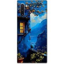Teknomeg Samsung Galaxy Note 10 Uyumlu Dağ Evi  Desenli Silikon Kılıf