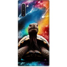 Teknomeg Samsung Galaxy Note 10 Uyumlu Renkli Kaplumbağa  Desenli Silikon Kılıf