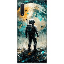Teknomeg Samsung Galaxy Note 10 Uyumlu Ayda Astronot  Desenli Silikon Kılıf