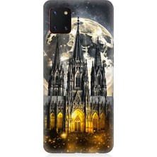 Teknomeg Samsung Galaxy Note 10 Lite Uyumlu Ay ve Katedral  Desenli Silikon Kılıf
