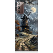 Teknomeg Samsung Galaxy Note 20 Uyumlu Yel Değirmeni  Desenli Silikon Kılıf
