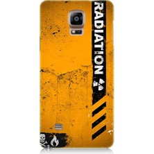 Teknomeg Samsung Galaxy Note 4 Uyumlu Radyasyon Ikonu  Desenli Silikon Kılıf