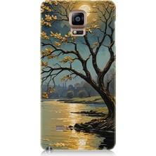 Teknomeg Samsung Galaxy Note 4 Uyumlu Gece Gölü Desenli Silikon Kılıf
