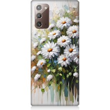Teknomeg Samsung Galaxy Note 20 Uyumlu Papatya Buketi  Desenli Silikon Kılıf