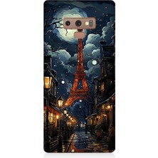 Teknomeg Samsung Galaxy Note 9 Uyumlu Paris Sokakları  Desenli Silikon Kılıf