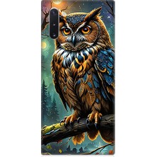 Teknomeg Samsung Galaxy Note 10 Uyumlu Baykuş Bakışı  Desenli Silikon Kılıf