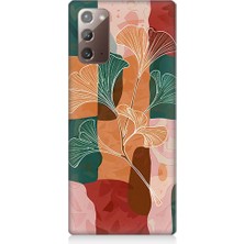 Teknomeg Samsung Galaxy Note 20 Uyumlu Soyut Yapraklar  Desenli Silikon Kılıf