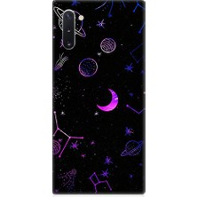 Teknomeg Samsung Galaxy Note 10 Uyumlu Uzay Deseni  Desenli Silikon Kılıf