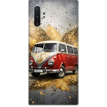 Teknomeg Samsung Galaxy Note 10 Plus Uyumlu Klasik Minibüs  Desenli Silikon Kılıf
