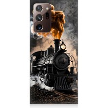Teknomeg Samsung Galaxy Note 20 Ultra Uyumlu Kara Tren Desenli Silikon Kılıf