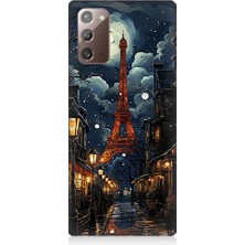 Teknomeg Samsung Galaxy Note 20 Uyumlu Paris Sokakları  Desenli Silikon Kılıf