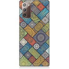 Teknomeg Samsung Galaxy Note 20 Uyumlu Renkli Desen  Desenli Silikon Kılıf