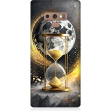 Teknomeg Samsung Galaxy Note 9 Uyumlu Ay ve Kum Saati  Desenli Silikon Kılıf