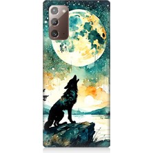 Teknomeg Samsung Galaxy Note 20 Uyumlu Ayda Kurt  Desenli Silikon Kılıf