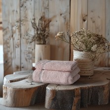 Doqu Home Helena Banyo Havlusu + Yüz Havlusu Set Pudra