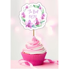 Hiras Dizayn 15ADET The Best Mom Cupcake Kürdanı Iyiki Doğdun Anne  Mor Orkide Cupcake Kürdanı Doğum Günü Süsü